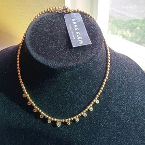 ANNE KLEIN CUBIC ZIRCONIA GEMS NECKLACE.